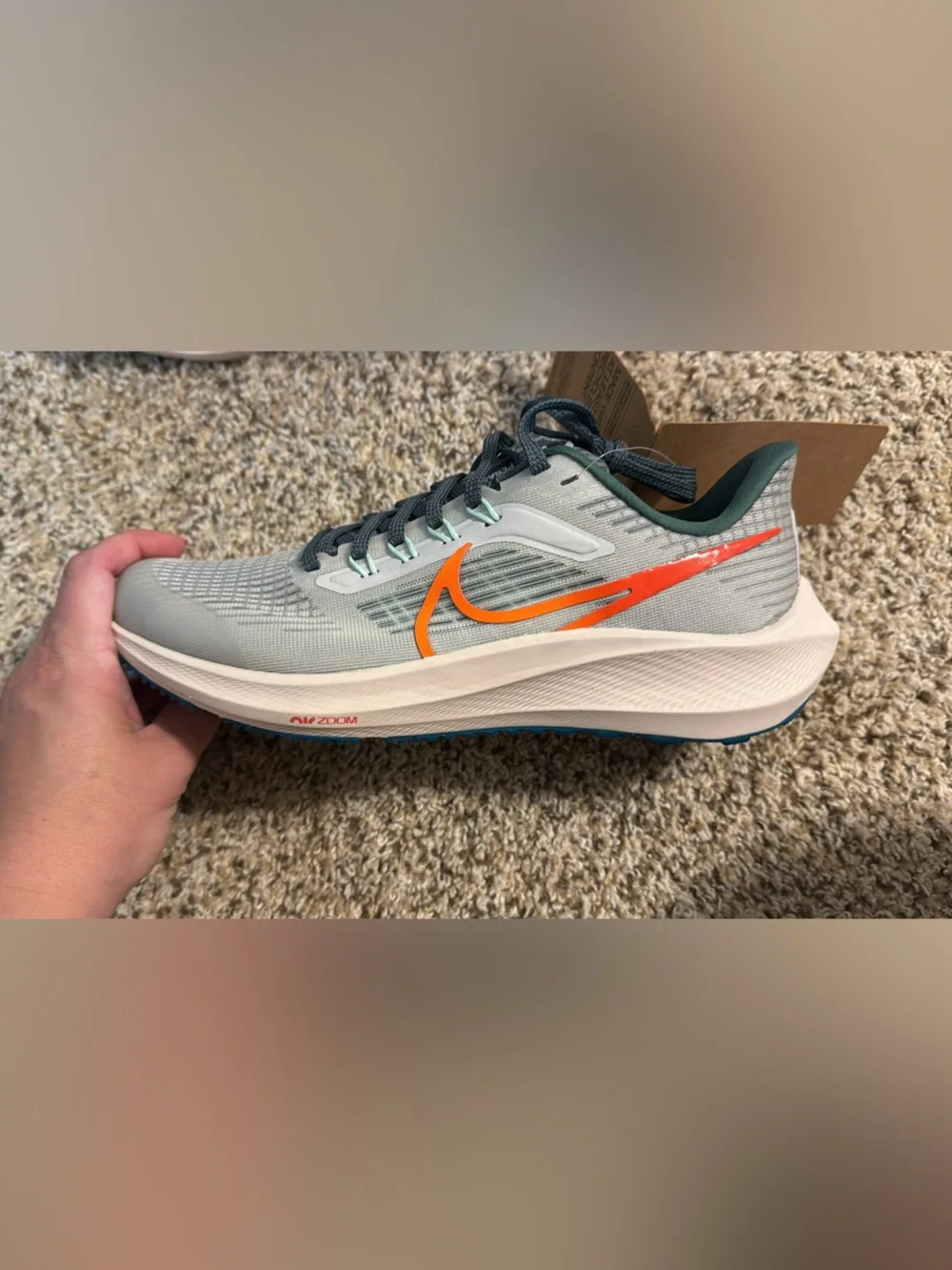 Nike Kids Blue and Orange Sneakers